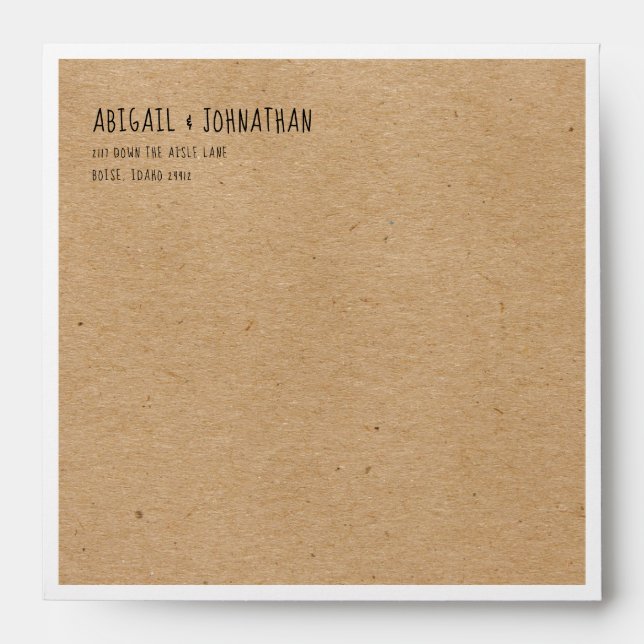 Rustic Simple Square  Envelope (Front)