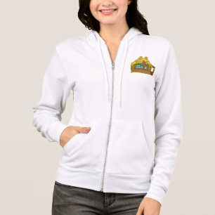 Rustic Slavic Log House Traditional Thatched Roof Hoodie