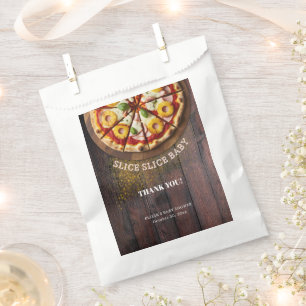 Rustic Slice Slice Pizza Baby Shower Favour Bags