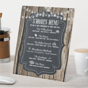 Rustic S'mores Bar Poster Print Wedding Sign