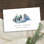 Rustic Snow Pine Woods Watercolor Camping Mountain Business Card<br><div class="desc">For any further customisation or any other matching items,  please feel free to contact me at yellowfebstudio@gmail.com</div>
