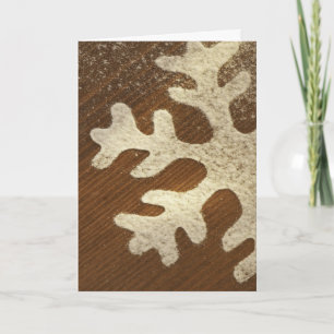 Rustic Snowflake Design Holiday Christmas Cards