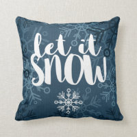 Rustic Snowflakes on Blue Burlap | Let It Snow