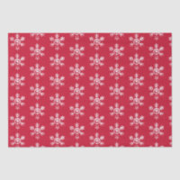 Rustic Snowflakes Red