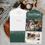 Rustic Snowy Winter | Christmas Photo Collage All In One Invitation<br><div class="desc">Send your family and friends a unique collage style holiday card with your favourite family photos. Simply add your details on this easy-to-use template to make it a one-of-a-kind Christmas card. Add your custom wording to this design by using the "Edit this design template" boxes on the right-hand side of...</div>