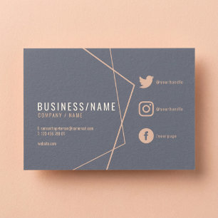 Rustic social media business card