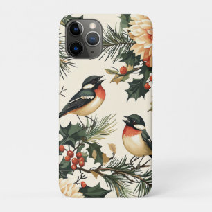 Rustic Songbird Winter Cream Red Botanical Case-Mate iPhone Case