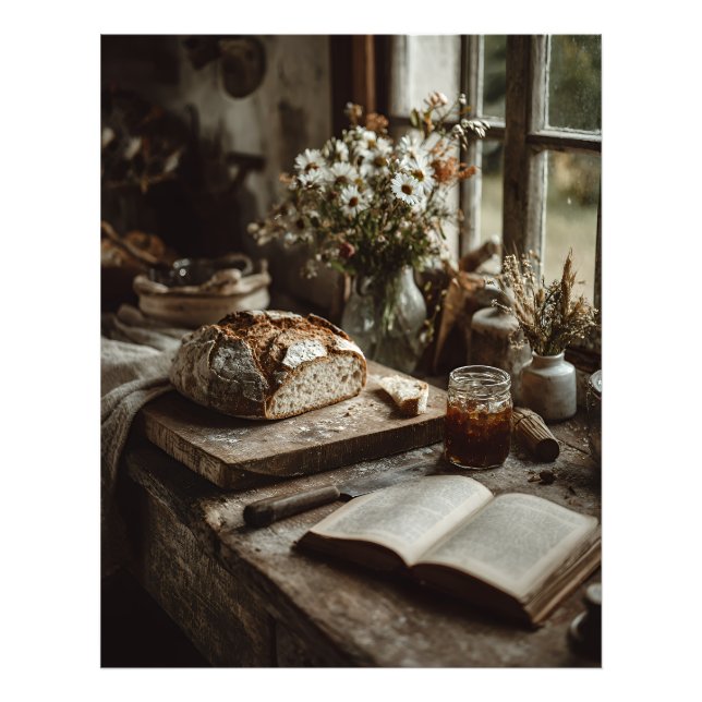 Rustic Sourdough & Wildflowers Photo Print (Front)