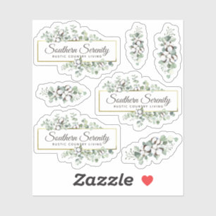 Rustic Southern Watercolor Cotton 3-Piece Logo