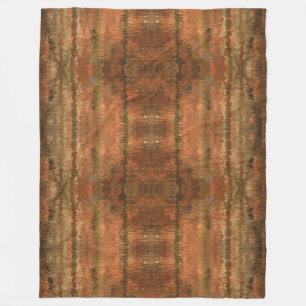 Rustic Southwest Brown Patterned Fleece Blanket