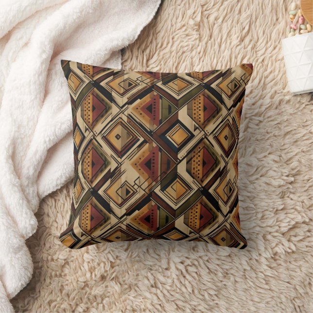 Rustic Southwestern Stripe Pattern (1) Cushion (Blanket)