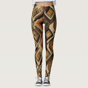 Rustic Southwestern Stripe Pattern (1) Leggings