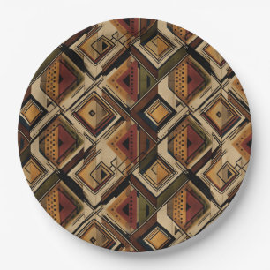 Rustic Southwestern Stripe Pattern (1) Paper Plate