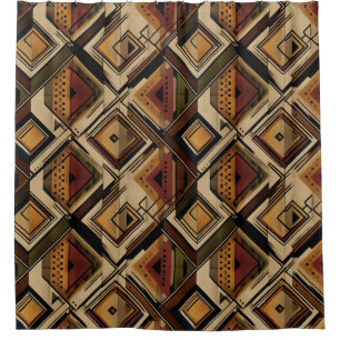 Rustic Southwestern Stripe Pattern (1) Shower Curtain
