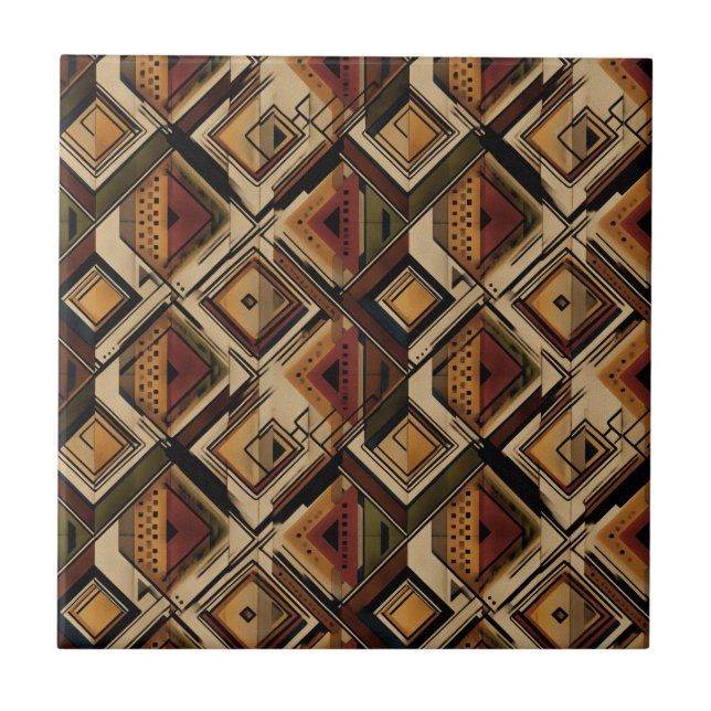 Rustic Southwestern Stripe Pattern (1) Tile (Front)