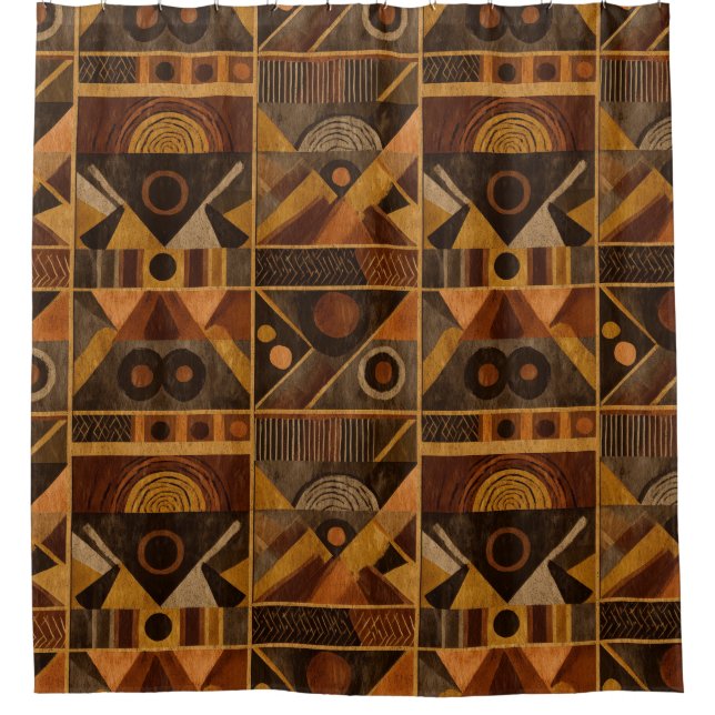 Rustic Southwestern Stripe Pattern (4) Shower Curtain (Front)