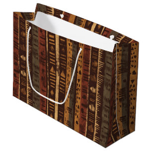 Rustic Southwestern Stripe Pattern (5) Large Gift Bag