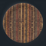 Rustic Southwestern Stripe Pattern (5) Paper Plate<br><div class="desc">Warm geometric stripe pattern paper plate featuring tribal-inspired diamonds,  zigzags,  and textured vertical bands in earthy brown,  terracotta,  tan,  beige,  and charcoal tones. A cozy boho design ideal for southwestern décor lovers,  rustic style fans,  and anyone drawn to earthy,  handcrafted aesthetics.</div>
