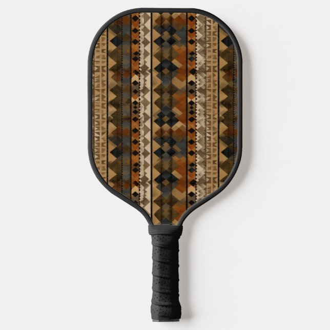 Rustic Southwestern Stripe Pattern (6) Pickleball Paddle (Front)