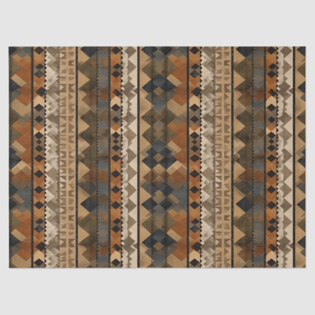 Rustic Southwestern Stripe Pattern (6) Tissue Paper (Front)
