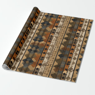 Rustic Southwestern Stripe Pattern (6) Wrapping Paper