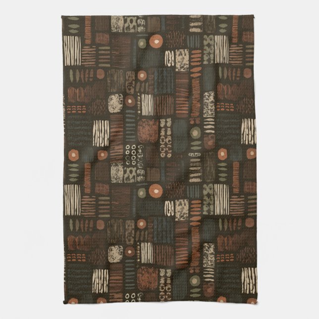 Rustic Southwestern Stripe Pattern (8) Tea Towel (Vertical)