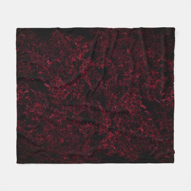 Rustic spongy red on dark red background fleece blanket (Front (Horizontal))