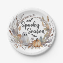 Rustic Spooky Season Paper Plate