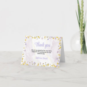 Rustic Spring Floral bridal shower Thank You Card