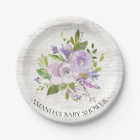 Rustic Spring Lavender Flowers Shower 7" Plate
