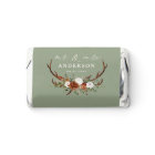 Rustic stag sage green wedding elegant party