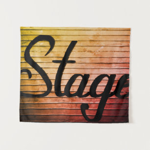Rustic "Stage" Vintage Sign Tapestry