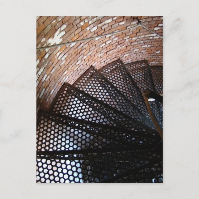 Rustic Staircase with Rope Handrail Postcard (Front)
