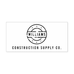 Rustic Stamped Logo Personalised Rubber Stamp