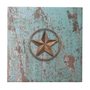 Rustic Star (Blue) Tile