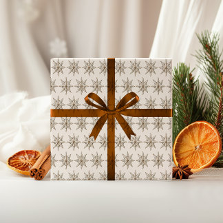 Rustic Star Christmas Wrapping Paper | Farmhouse