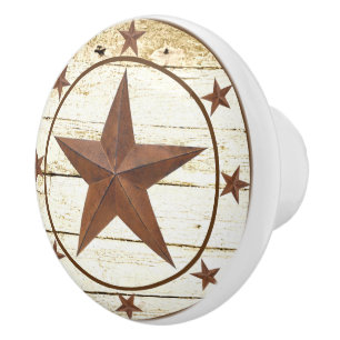 Rustic star wheel ceramic knob