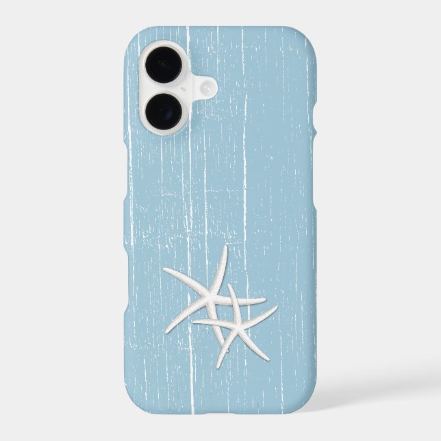 Rustic Starfish Mint Blue Beach Theme (Back)