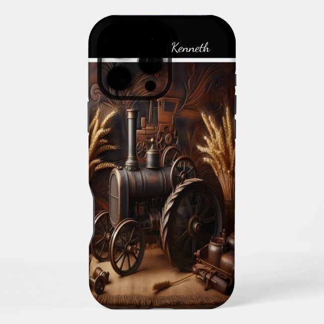 Rustic Steam Engine Still Life iPhone Case (Back)