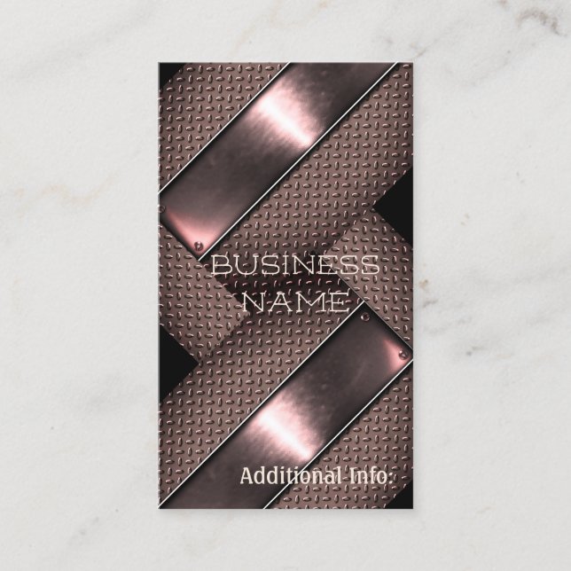 Rustic Steel Business Card 2 (Front)