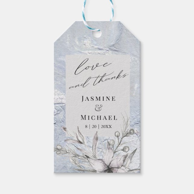 rustic stencil botanic thank you tag (Front)