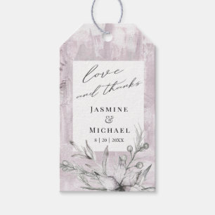 rustic stencil botanic thank you tag