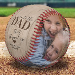 Rustic Stepped Up Dad Father's Day Photo Baseball<br><div class="desc">Custom stepfathers day baseball gift for a stepdad featuring the cute saying "you're the dad that stepped up",  with the names of the children. Plus 2 photos for you to customise with your own to make this an extra special father's day/birthday gift.</div>