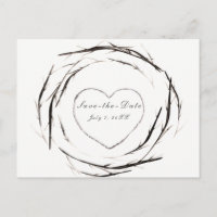 Rustic Sticks Twigs Branches Wreath Save the Date