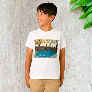 Rustic Stone Bridge Over River Nature Landscape T-Shirt