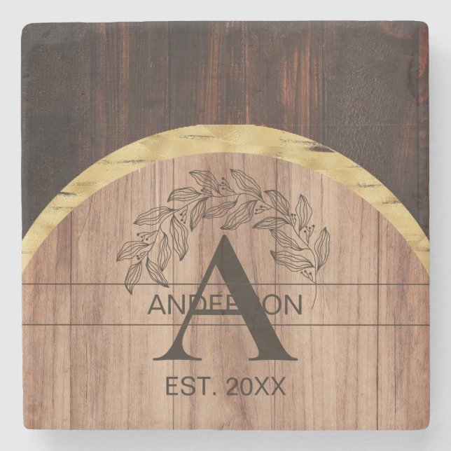 Rustic Stone Coaster (Front)