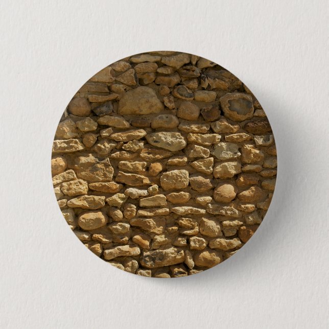 Rustic Stone Wall 6 Cm Round Badge (Front)
