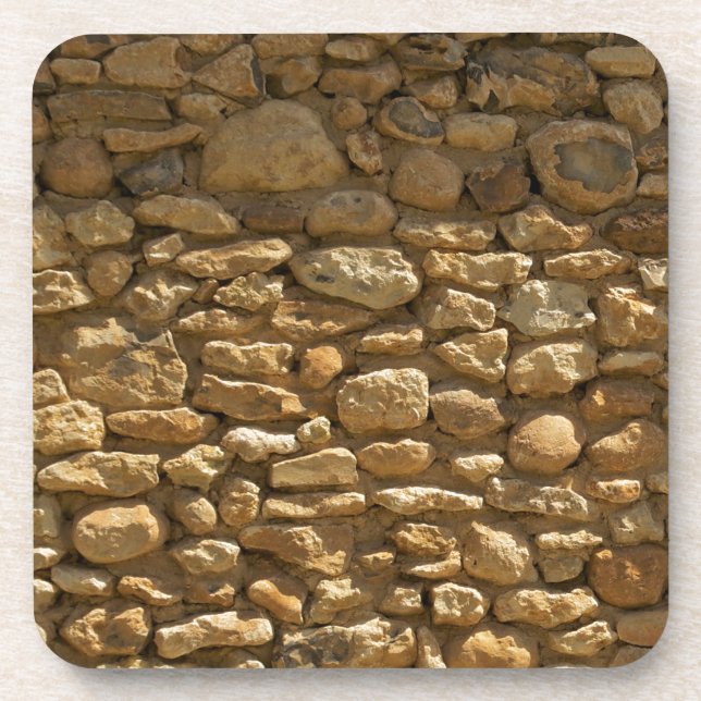 Rustic Stone Wall Coaster (Front)