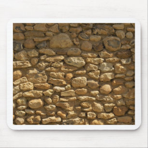 Rustic Stone Wall Mouse Pad
