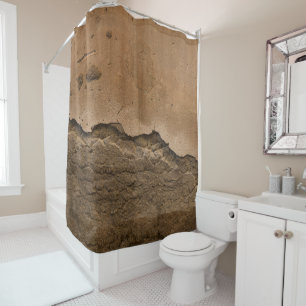 Rustic Stone Wall Napoli 2 - Yin Yang Shower Curtain